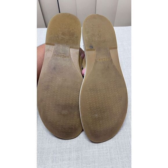 SPERRY TOPSIDERS SEAPORT TAN LEATHER SANDALS WOMENS SZ 9 - Picture 9 of 12